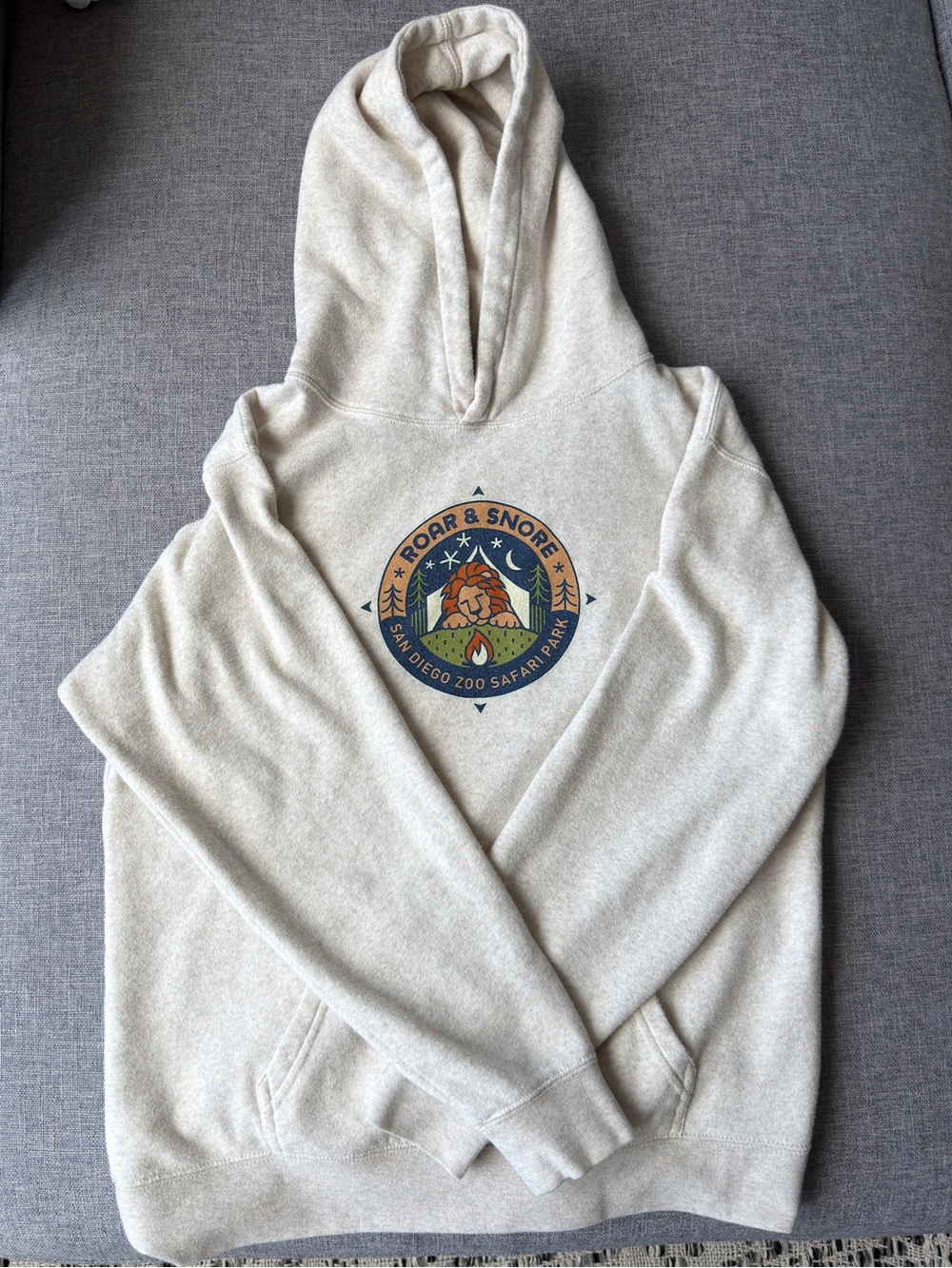 San Diego Zoo Safari Park Graphic Pullover Hoodie - Beige